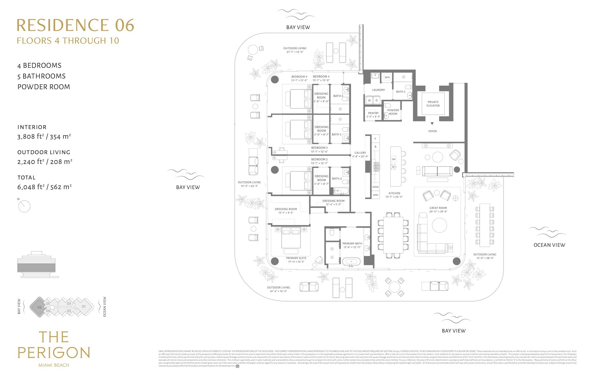Floor Plan for Perigon Floorplans, Residence 06 Floor 4-10